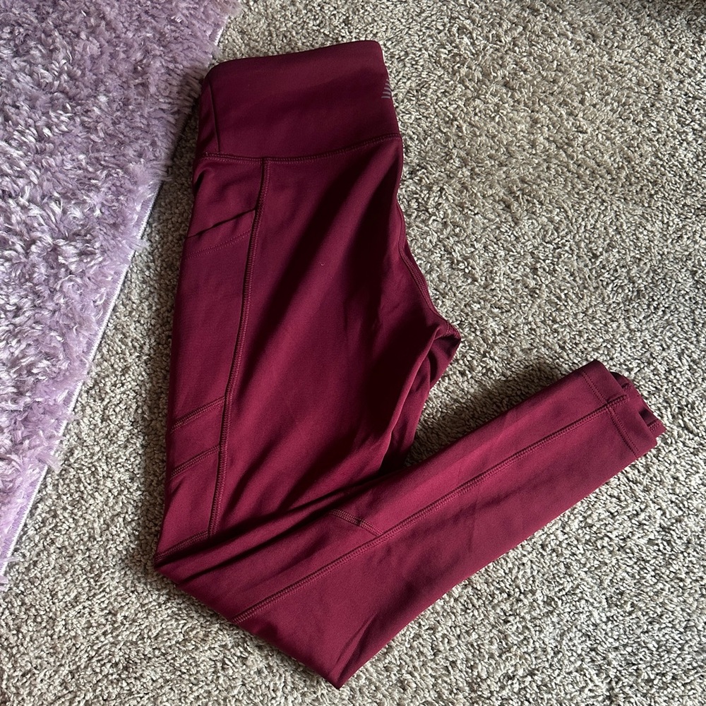 New Balance Burgundy Leggings